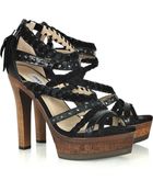 Jimmy Choo Vintage Mam Suede and Leather Sandals - Lyst