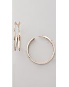 Belle Noel Wishbone Hoop Earrings - Lyst