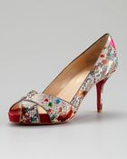 Christian Louboutin Shelley Multicolor Python Pump - Lyst