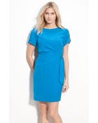 Donna Morgan Silk Crêpe De Chine Dress - Lyst
