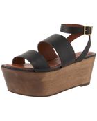 Elizabeth And James Ankle-wrap Flatform Sandal - Lyst