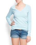 Mango V-neck Jumper - Lyst