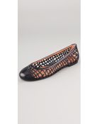 Marc By Marc Jacobs Woven Cap Toe Flats - Lyst