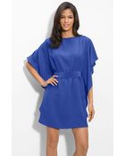Suzi Chin For Maggy Boutique Tie Waist Silk Dress - Lyst