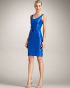 Versace Tie-waist Leather Dress - Lyst