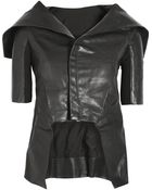 Rick Owens Leather Jacket - Lyst
