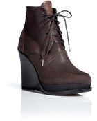 Rag & Bone Bronze Wedge Booties - Lyst
