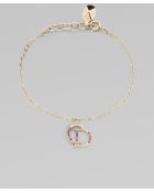 Dior Crystal Accented Logo Charm Bracelet/goldtone - Lyst