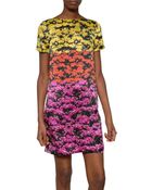 Mary Katrantzou Silk Satin Printed Dress - Lyst
