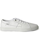 Saint Laurent Malibu Panelled Leather Sneakers - Lyst