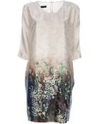 Emporio Armani Printed Dress - Lyst