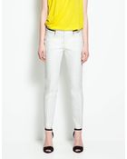 Zara Trousers with Zip On Waist - Lyst