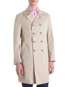 Barneys New York Double Breasted Trench Coat - Lyst