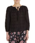 Etoile Isabel Marant Embroidered V-neck Blouse - Lyst