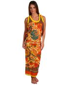 Jean Paul Gaultier Tank Swirl Print Long Dress - Lyst