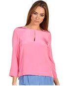 Tibi Essentials Three-quarter Sleeve Top - Lyst