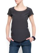 Mango Polka Dot Cotton T-shirt - Lyst