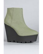 Cheap Monday The Monolit Wedge in Army Green - Lyst