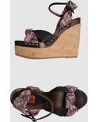 Missoni Wedge Sandals - Lyst