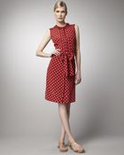 Tory Burch Graham Polka-dot Silk Dress - Lyst