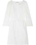 Vanessa Bruno Athé Embroidered Cotton Mini Dress - Lyst