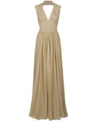 Elie Saab Halterneck Pleat Gown - Lyst