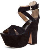 Giuseppe Zanotti Platform Sandal in Black Suede - Lyst