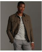 John Varvatos Wet Sand Cotton Blend Button Front Jacket - Lyst