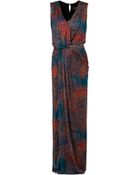 Saloni Sara Long Beaded Waist Dress - Lyst