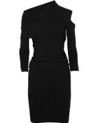 Donna Karan New York Draped Stretch-Jersey Dress - Lyst