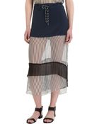 Jonathan Simkhai Stripe Blocked Skirt - Lyst