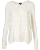 Topshop Knitted Ladder Stitch Jumper - Lyst