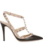 Valentino 100mm Rock Studs Leather Pointy Sandals - Lyst