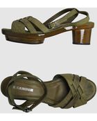 Jil Sander Platform Sandals - Lyst