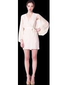 Erin Fetherston Cape Sleeve Wrap Dress - Lyst