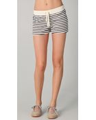 Juicy Couture Sunshine Striped Shorts - Lyst