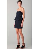 Marc By Marc Jacobs Dress Marfa Peplum Strapless - Lyst