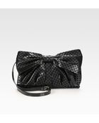 RED Valentino Large Bow Patent Leather Trim Shoulder Bag - Lyst