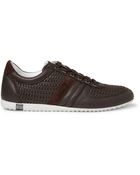 Dolce & Gabbana Woven-leather and Suede Sneakers - Lyst