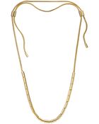 Michael Kors Golden Tubular Bead Snake-chain Necklace - Lyst