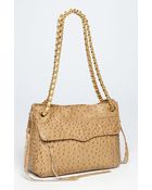 Rebecca Minkoff Swing Ostrich Embossed Shoulder Bag - Lyst