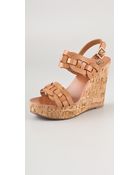 Tory Burch Calyca Wedge Sandals - Lyst