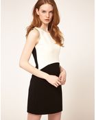 Oasis Colour Block Beaded Dress - Lyst