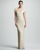Theia Beaded Tulle Gown - Lyst