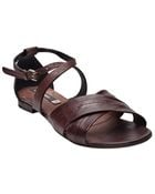 Alberto Fermani Criss-cross Flat Sandal - Lyst