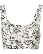 Topshop All Over Skull Bralet - Lyst