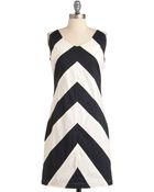 ModCloth At Long Contrast Dress - Lyst