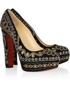 Christian Louboutin Devidas 140 Embellished Suede Pumps - Lyst