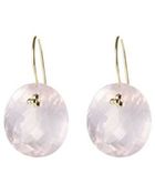 Nikki Baker Rose Quartz Oval Drop Earring - Lyst