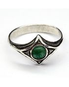 Pennabilli Silver and Emerald Ring - Lyst
